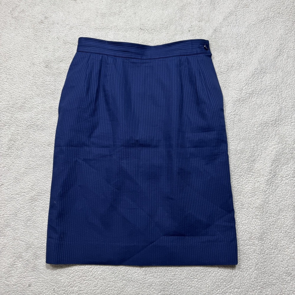 Yves Saint Laurent Skirt Womens 38 Pinstripe Knee Length Classic Workwear Career